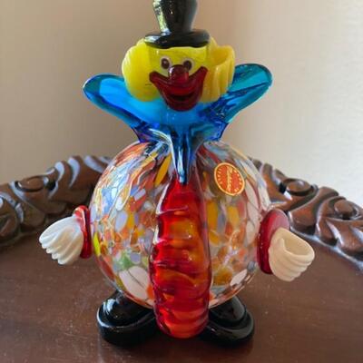 Murano Glass Clown 6.5