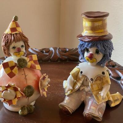 Pair of Ceramic Clowns 5.5