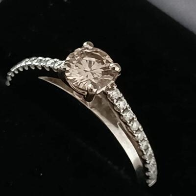 18 k white Gold  and diamond ring size 8