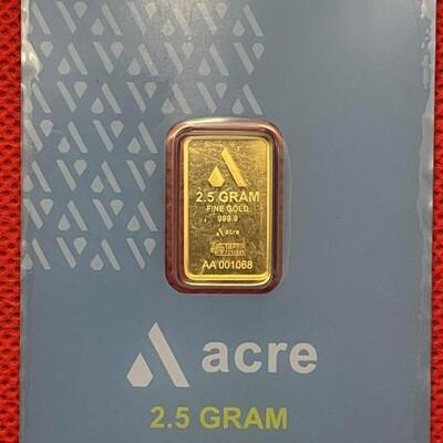 2.5 g 999 fine gold bar