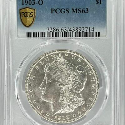 1903 O Morgan silver dollar  MS 63