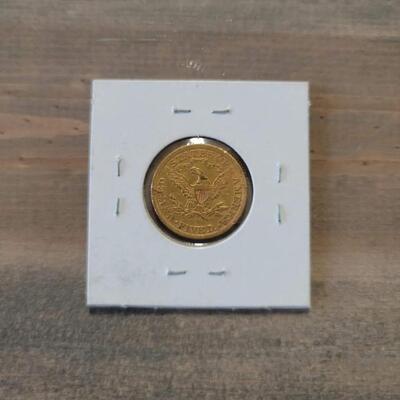 1880  5 $ gold  coin