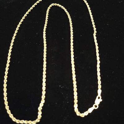 10 kGold necklace 9.9 g 24 in 2mm