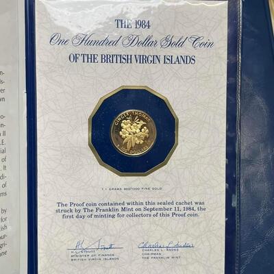 1984 British Virgin Islands 100 $ coin