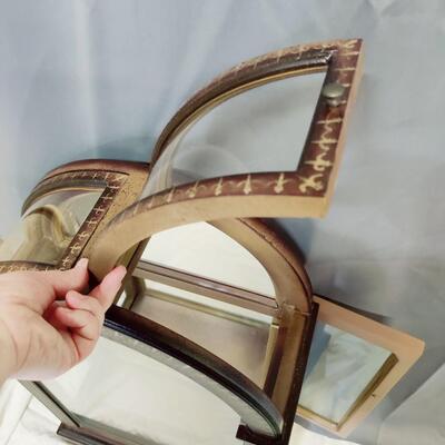 UNIQUE ARCHED TOP CURIO CABINET