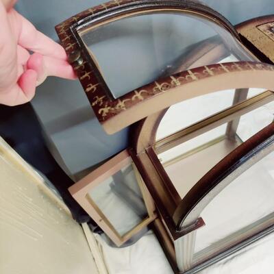UNIQUE ARCHED TOP CURIO CABINET