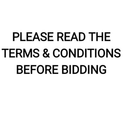 BEFORE BIDDING PLEASE READ BELOW