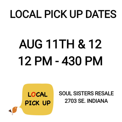 LOCAL PICK UP INFO BELOW