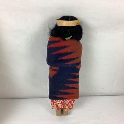 Lot 5407  Vintage Skookum Native American Indian Doll ( carrying baby on her back  )