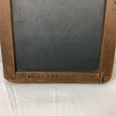 Lot. 5410. Antique Childs Blackboard/Wood& Glass Miniature Salesmanâ€™s Sample Washboard/Amsco Doll-E-Toy Baby Bottle Set/Wooden...