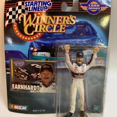 Nascar Winners Circle Dale Earnhardt 1999 Series & Dale Earnhardt Action Figure + Card 1999 Winners Circle Starting Line Up & 1997...