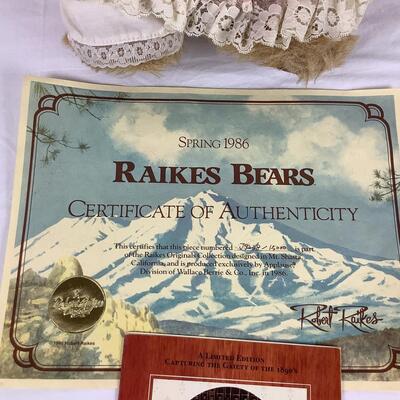 Lot. 5412. Three Raikes Bears ( two are Number and have Authenticity Certificates )