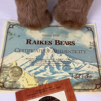 Lot. 5412. Three Raikes Bears ( two are Number and have Authenticity Certificates )