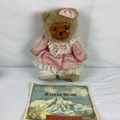 Lot. 5412. Three Raikes Bears ( two are Number and have Authenticity Certificates )