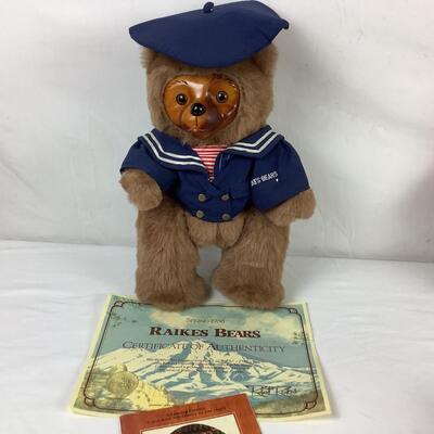 Lot. 5412. Three Raikes Bears ( two are Number and have Authenticity Certificates )