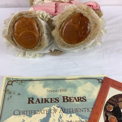 Lot. 5412. Three Raikes Bears ( two are Number and have Authenticity Certificates )