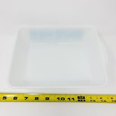 VINTAGE TURQUOISE AMISH BUTTERPRINT CASSEROLE DISH #2