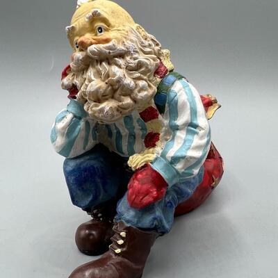 Santa Claus Father Christmas Resin Statue Figurine Candle Holder