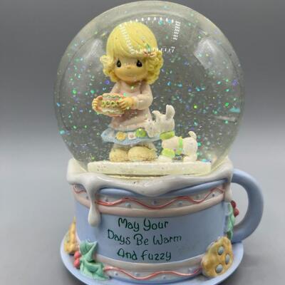 Enesco Precious Moments Little Girl with Puppy Dance of the Sugar Plum Fairy Snow Globe