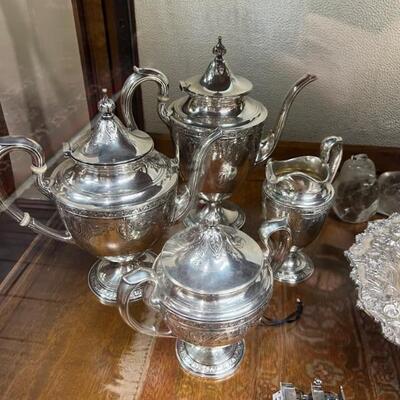 Corham silver tea set