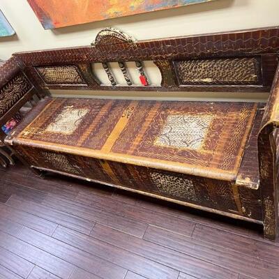 17th century Spanish colonial bench