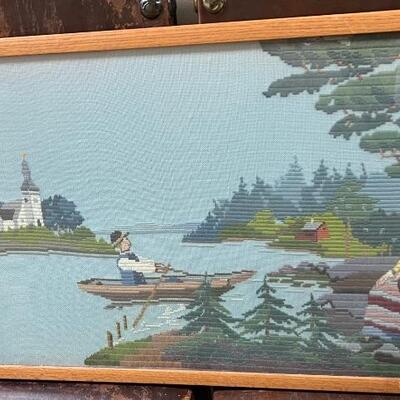 Dutch 1950's hand made stitch art