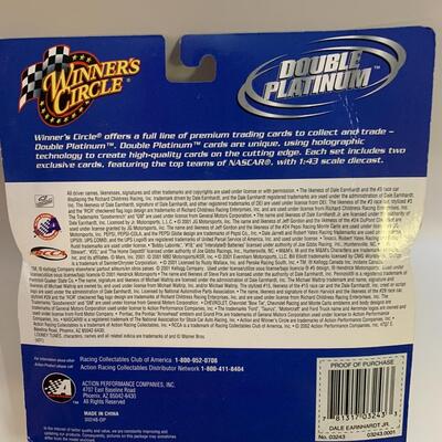 Dale Earnhardt Jr#3 Winners Circle Double Platinum Car 5â€ long approx w/ Collector Cards & Dale Earnhardt Jr. DEI #8 Budweiser...