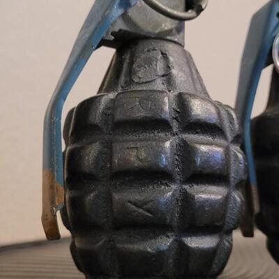 Lot 12: (3) Vintage Hand Grenades