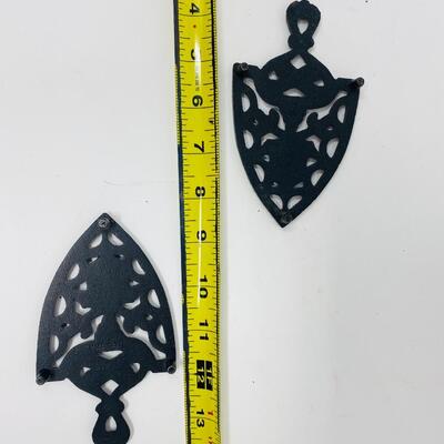 NEAT PAIR OF WILTON WROUGHT IRON TRIVETS