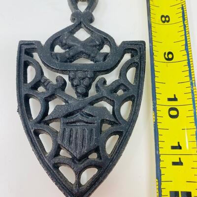 NEAT PAIR OF WILTON WROUGHT IRON TRIVETS