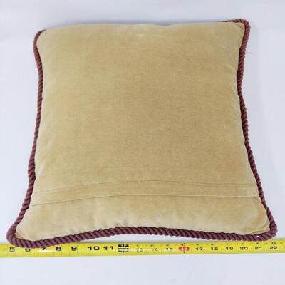 VINTAGE NEEDLEPOINT CHIHUAHUA ACCENT PILLOW