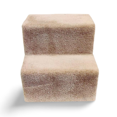 STURDY CARPETED BEIGE PET STAIRS