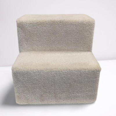 STURDY CARPETED CREME PET STAIRS
