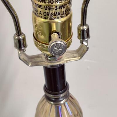 BEAUTIFUL VINTAGE JB PEACH LUSTER 3-WAY LAMP