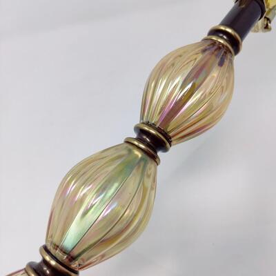 BEAUTIFUL VINTAGE JB PEACH LUSTER 3-WAY LAMP