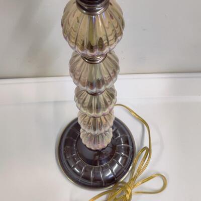 BEAUTIFUL VINTAGE JB PEACH LUSTER 3-WAY LAMP