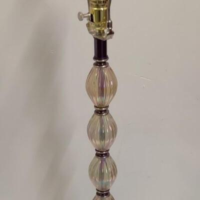 BEAUTIFUL VINTAGE JB PEACH LUSTER 3-WAY LAMP