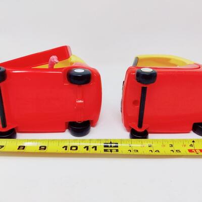 VINTAGE LITTLE TIKES COZY COUPE DOLL SIZE CARS WITH PINK FRIEND