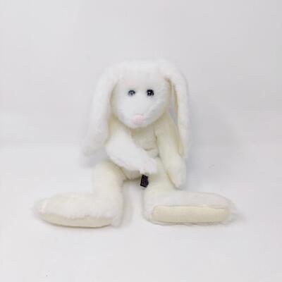 J.B. BEAN THE BOYDS COLLECTION WEIGHTED FUZZY WHITE BUNNY