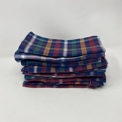 COLORFUL PLAID CLOTH NAPKIN LOT
