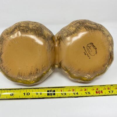 REMARKABLE STANGL GRANADA GOLD DOUBLE CANDY DISH