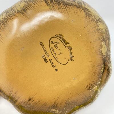 REMARKABLE STANGL GRANADA GOLD DOUBLE CANDY DISH