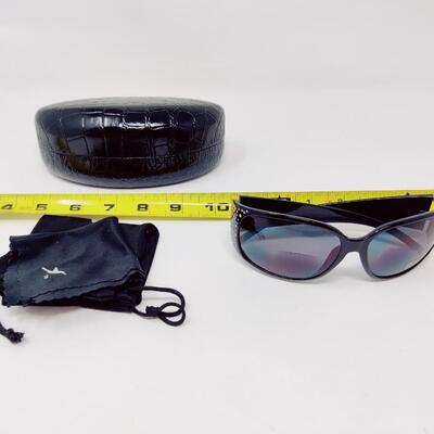 STYLISH BIFOCAL READING SUNGLASSES WITH CASE +3.00
