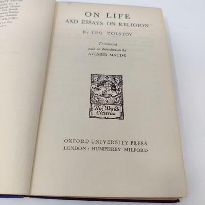 ON LIFE AND ESSAYS ON RELIGION BY LEO TOLSTOY