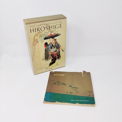 THE SKETCHBOOKS OF HIROSHIGE AND SOTATSU BOOK ART BUNDLE