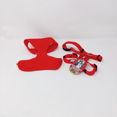 SMALL DOGGY RED HARNESSES BUNDLE