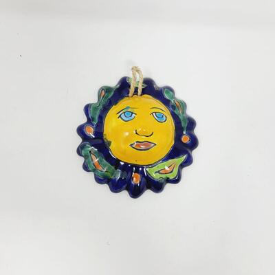 TERRACOTTA DECORATIVE PAINTED SUN DECOR