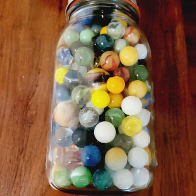 KERR JAR OF OLD MARBLES