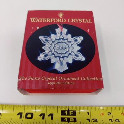 WATERFORD CRYSTAL SNOW CRYSTAL ORNAMENT COLLECTION 1998 4TH EDITION