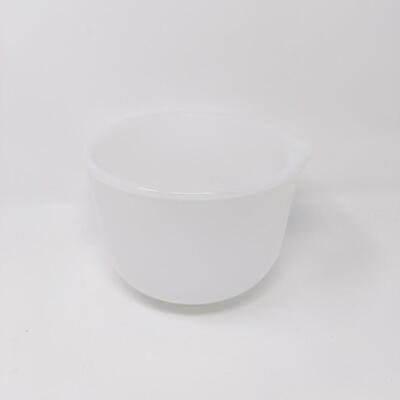 VINTAGE GLASBAKE MILKGLASS MIXING BOWL MADE FOR SUNBEAM
